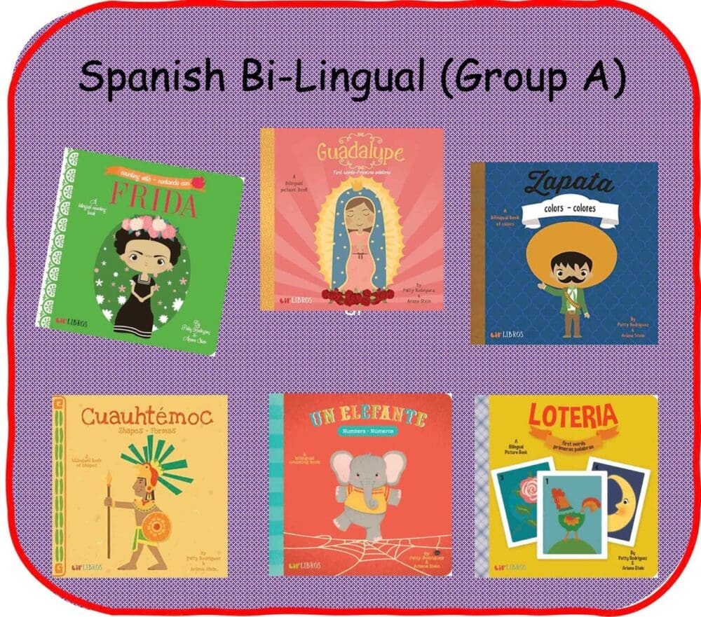 Spanish Bi-Liingual Board Books Group A at Ashaybythebay.com