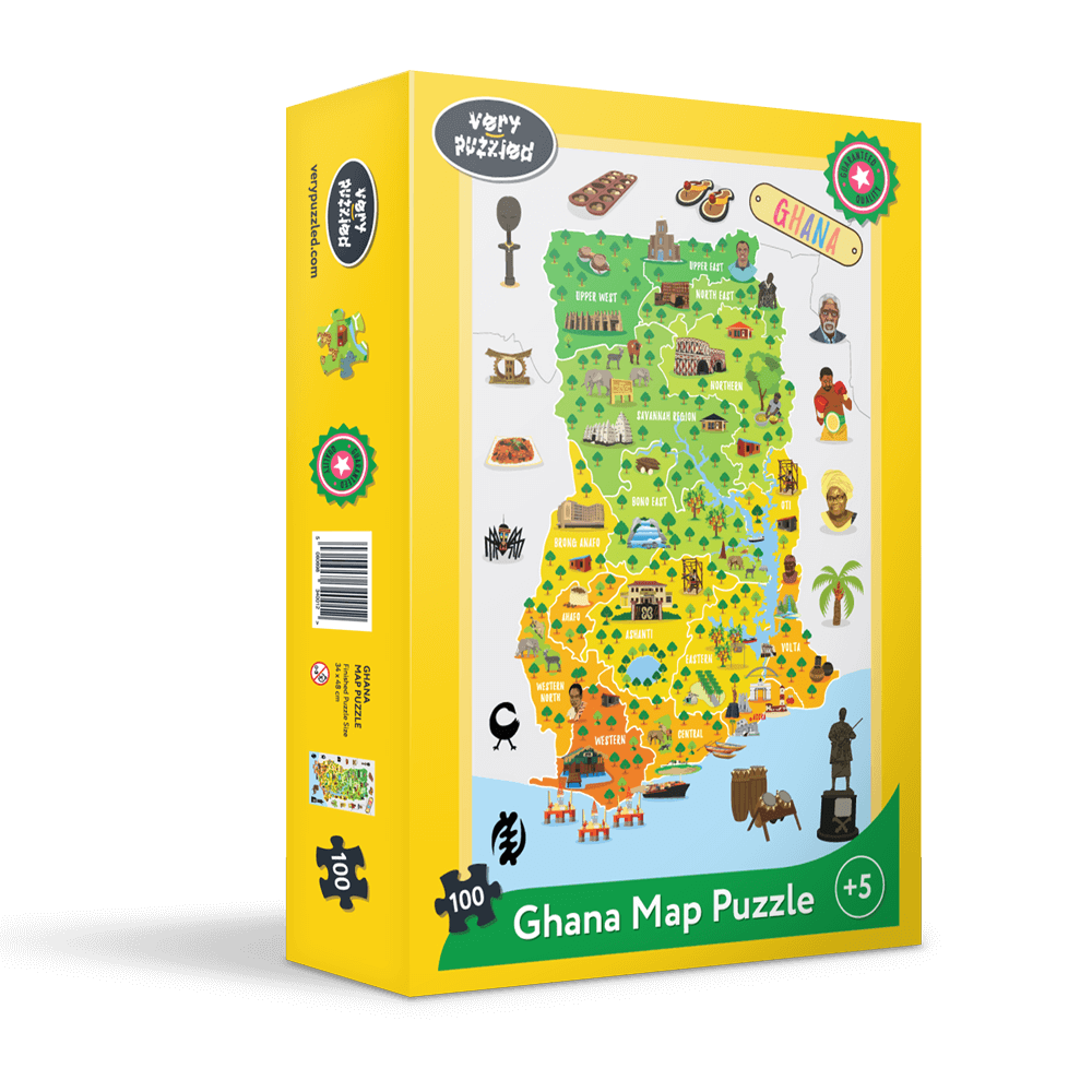 Ghana Map Giant Jigsaw Puzzle at AshayByTheBay.com